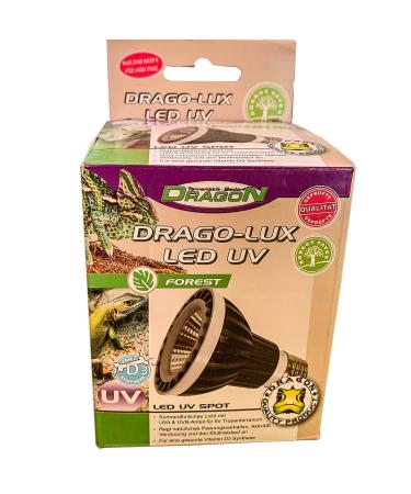 Drago LUX LED UV Terrarium lighting - Spot - LED UV Spot for desert terrarium or tropical terrariums (tropical terrariums 8W) Tropical terrariums 8W