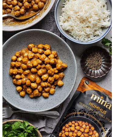 Mina Moroccan Chickpea Stew 10 oz - Ready to Eat Vegan Meal | High in Plant-Based Protein, Non-GMO, Gluten-Free, Kosher, Microwavable - Buy Online on GoSupps.com
