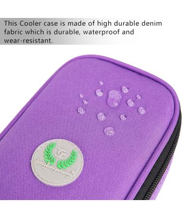 AYVANBER Insulin Cooler Travel Case with Temperature Display and 2 Gel Ice Packs - Purple - Buy Online on GoSupps.com