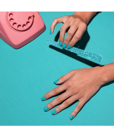 MOYOU LONDON Semi Cured Gel Nail Wraps - 20 Pcs Salon-Quality Gel Nail Polish Strips with Nail File & Cuticle Stick - Cool Pool Color || UV/LED Lamp Required - Buy Online on GoSupps.com