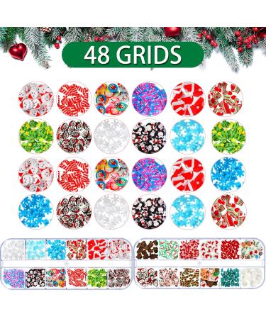 Christmas Glitter Nail Sequins - 4 Boxes of 3D Santa Snowflake & Elk Decals for DIY Craft & Acrylic Nail Decorations - Buy Online on GoSupps.com
