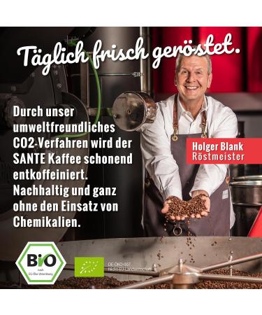 Buy 1kg Sante Blank Roast Bio Coffee Beans - Caffeine-Free 100% Arabica from Peru - Low Acid & Eco-Friendly Decaffeinated - Perfect for All Brewing Methods - Buy Online on GoSupps.com