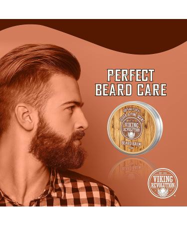 Viking Revolution Beard Balm Cedar & Pine Scent - Argan & Jojoba Oils - Styles, Strengthens, Softens - Leave-in Conditioner for Men - Buy Online on GoSupps.com