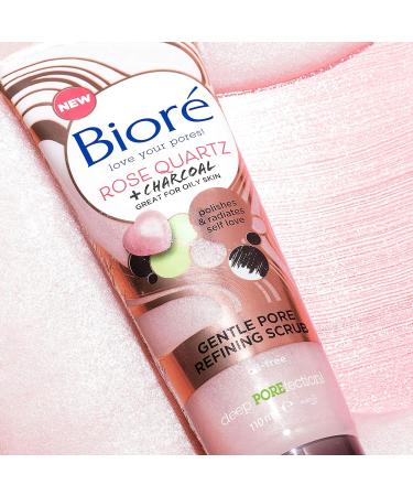 Bior Rose Quartz Charcoal Face Wash Cleanser & Pore Refining Scrub Bundle Pack - Buy Online on GoSupps.com