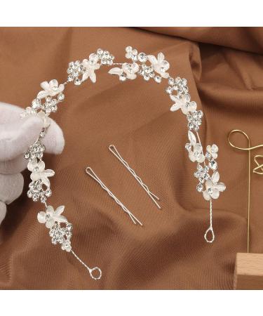 MRAKPLGE Rhinestone Bridal Hair Vine Headband - Wedding Headpiece for Brides & Bridesmaids - Buy Online on GoSupps.com