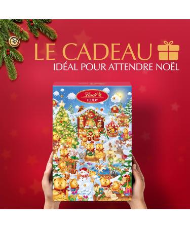 Lindt - TEDDY Advent Calendar - Assorted Milk and White Chocolates - Ideal for Christmas 211g - Buy Online on GoSupps.com