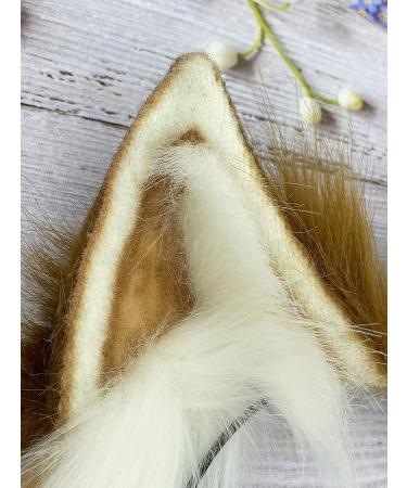 Furry Cat Fox Wolf Ears Headband - Halloween Christmas Animal Cosplay Costume - Buy Online on GoSupps.com