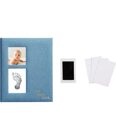 Pearhead Blue Chambray Baby Book | Gender Neutral Baby Journal & Photo Album - Buy Online on GoSupps.com