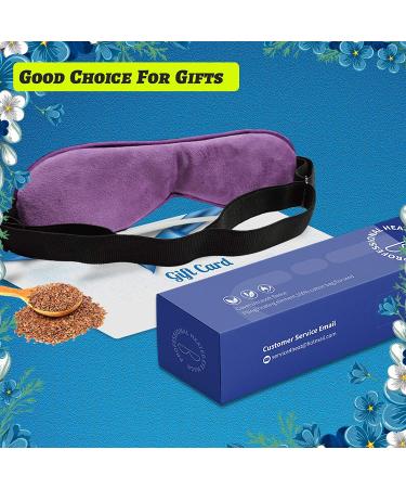 Heated Eye Mask with Detachable Flaxseed Fillings - USB Heating Compress for Dry, Tired, Puffy Eyes - Dark Circle, Blepharitis, Stye Relief in Purple - Buy Online on GoSupps.com