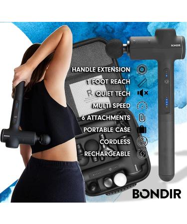Bondir R2 Massage Gun - Percussion Deep Tissue Back Massager with Extension Handle - Buy Online on GoSupps.com