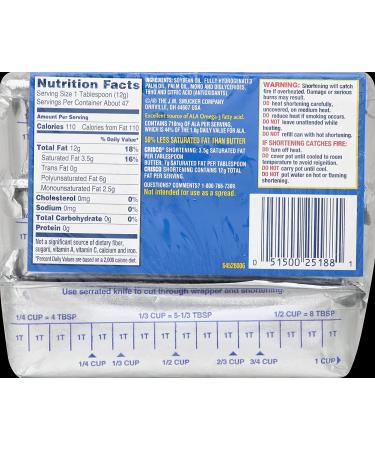 Crisco All-Vegetable Shortening Sticks 20 oz (3 ct) - 1.25 Pound Pack - Buy Online on GoSupps.com