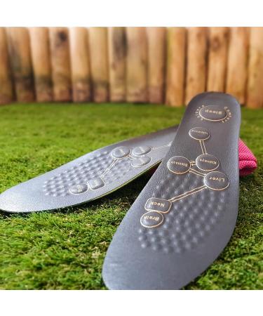 Carespot Acupressure Magnetic Massage Insoles - Foot Therapy Reflexology Pain Relief Shoe Inserts for Men & Women - Large Leather & Latex Comfort - Buy Online on GoSupps.com