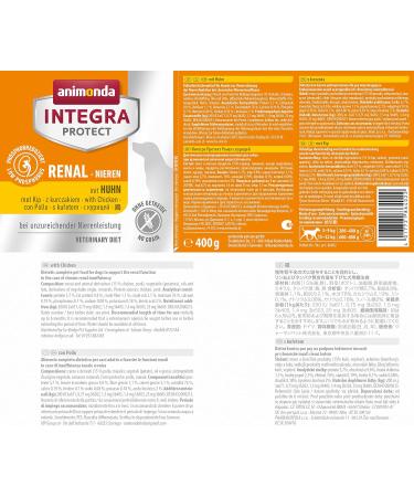 Animonda Integra Protect Diet Dog Food for Chronic Renal Insufficiency - Wet Chicken Feed 6 x 400g - Premium Nutrition for Dogs - Buy Online on GoSupps.com