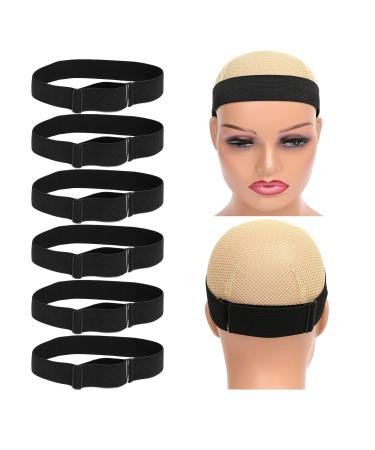JIUSERLU Lace Melting Band  Adjustable Elastic Band For Wigs  Wig Bands Edge Wrap To Lay Edges  Lace Front Melt Laying Strap Wig Accessories Melt Band For Lace Wigs  Edge Laying Band (1.38inch * 6pcs)