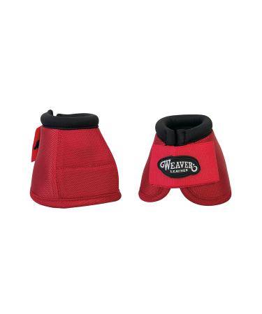 Weaver Leather bell boots without turning L red