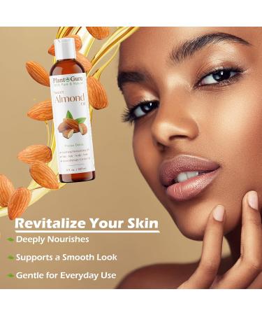 Plant Guru Sweet Almond Oil 32 fl. oz. Cold Pressed Carrier 100% Pure Natural For Skin Body Face and Hair Growth Moisturizer. Great For Creams Lotions Lip balm and Soap Making - Buy Online on GoSupps.com