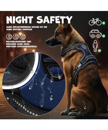 Buy Lovpet No-Pull Dog Harness for Small Dogs & Puppies | Breathable Reflective Design | Adjustable & Soft with Handle - Navy Blue - Buy Online on GoSupps.com