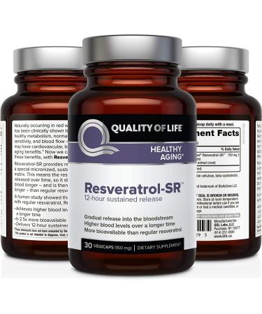 Quality of Life Labs Resveratrol-SR 150 mg - 30 Vegicaps for Antioxidant Support - Buy Online on GoSupps.com