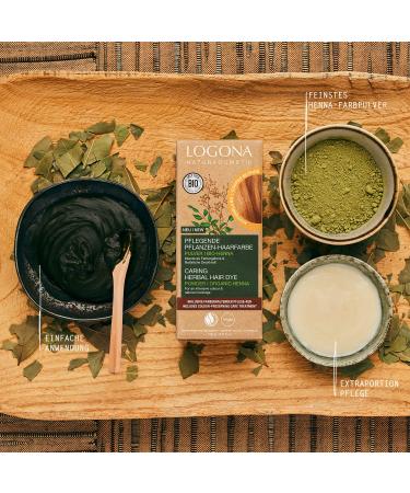 Logona Natural Cosmetics Nursing Plant Hair Color | Vegan Copper Blonde Powder | Organic Henna for Shine | 100g - Buy Online on GoSupps.com