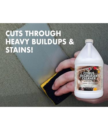 Heavy Duty Citrus Degreaser Cleaner Concentrate - Biodegradable 1 Gallon - Effectively Remove Grease Grime Oil & More - Buy Online on GoSupps.com