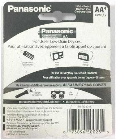 Buy Panasonic 100pc AA Batteries - Super Heavy Duty Carbon Zinc 1.5V - International Shipping Available - Buy Online on GoSupps.com