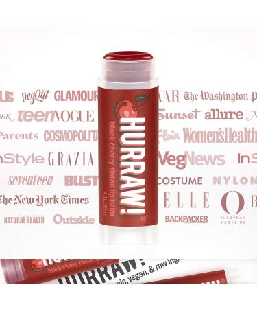 Hurraw! Black Cherry Tinted Lip Balm 5 Pack: (Sheer Red Tint) Organic Certified Vegan Cruelty and Gluten Free. Non-GMO 100% Natural Ingredients. Bee Shea Soy and Palm Free. Made in USA - Buy Online on GoSupps.com