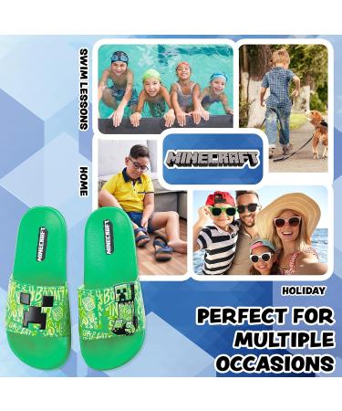 Buy Minecraft Flip-Flops for Kids - Unisex Green Swimming Shoes & Creeper Sandals 34/35 EU - Buy Online on GoSupps.com