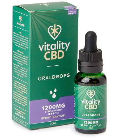 Vitality CBD Oral Drops in hempseed Oil 1200 mg Berry 30ml 1200mg Berry 30ml