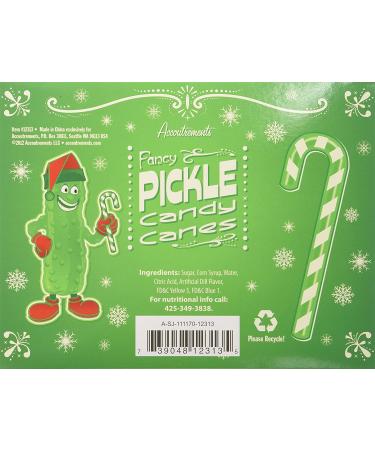 Fancy Pickle Flavored Candy Canes - 3.8 OZ | Unique Gourmet Holiday Treat - Buy Online on GoSupps.com