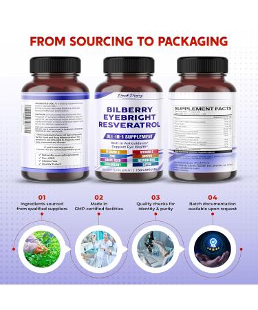 All-in-1 Bilberry Eyebright Astaxanthin Elderberry Resveratrol Supplement - Rich in Antioxidants & Supports Eye Health -150 Capsules 150 count (pack of 1) - Buy Online on GoSupps.com