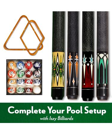ISZY Billiards Short Pool Cue Stick - 42 inch Canadian Maple - Blue/Black for Billiard Table Sports - Buy Online on GoSupps.com