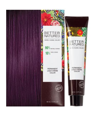Permanent 3V Dark Plum Hair Color Dye - Naturally-derived Vegan & 100% Gray Coverage that Lasts up to 8 Weeks