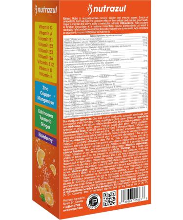 nutrazul Super Immune 30 Effervescent Tablets 20 Vitamins & Minerals Herbal Extracts to Support Daily Routine Vitamin C Zinc Elderberry & Echinacea Gluten-Free Sugar-Free Orange Flavor - Buy Online on GoSupps.com