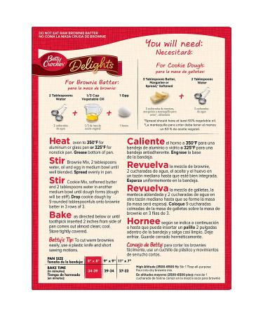 Betty Crocker Delights Cookie Brownie Bar Mix 17.4 oz. - Pack of 8 - Buy Online on GoSupps.com