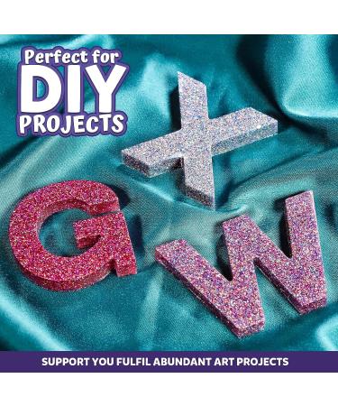 LEOBRO Holographic Fine Glitter Powder - 15 Colors for Resin Jewelry, Crafts & Cosmetics | Includes 10 Stir Spoons - Buy Online on GoSupps.com