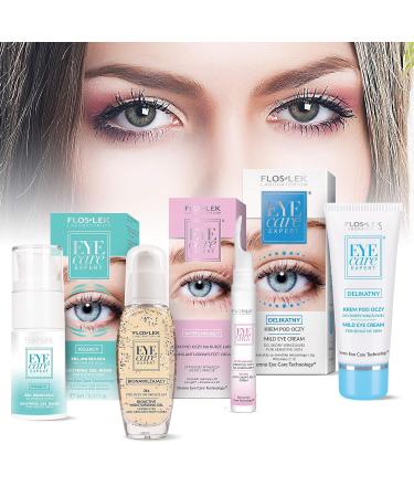 Floslek Light Eye Cream for Sensitive Skin | 30ml | Hydrates & Reduces Wrinkles | Ideal for Delicate Eye Area | For Ages 20+ - Buy Online on GoSupps.com