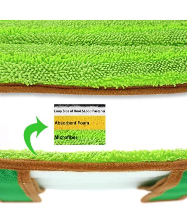 Microfiber Reusable Mop Pads for Swiffer Wet Jet - Machine Washable Refills for Hardwood Floors - 2-Pack Green - Buy Online on GoSupps.com
