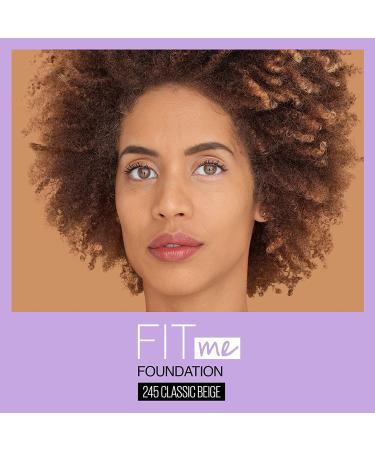Maybelline Fit Me Dewy + Smooth Foundation 245 Classic Beige â€“ 1 fl oz (30 ml) | Hydrating Coverage - Buy Online on GoSupps.com