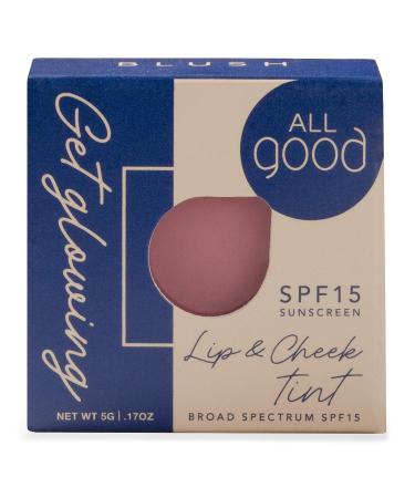 All Good Get Glowing Lip & Cheek Tint - SPF 15 Vegan Mineral Face Makeup Blush - Buy Online on GoSupps.com