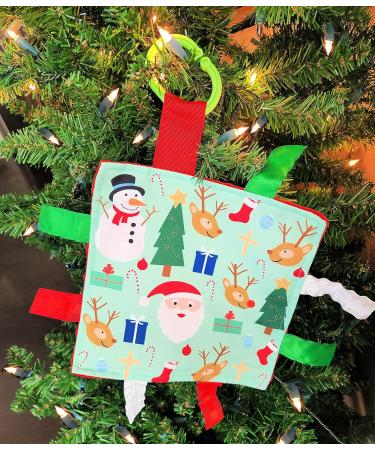 Baby's First Christmas Crinkle Tag Toy Lovey - Santa Reindeer Rudolph Stocking Stuffer - Buy Online on GoSupps.com