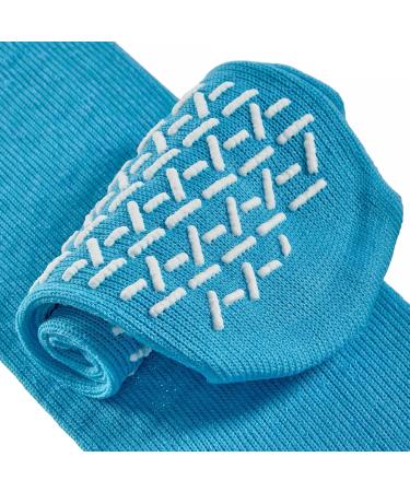 Green Sky Teal 12 Pairs Bariatric Non-Slip Grip Socks for Men and Women - One Size - Buy Online on GoSupps.com