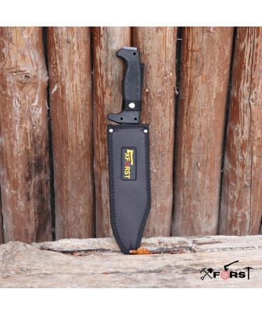 Xforst Rambo Messer CRB - Large High-Quality Hunting Knife | 39.5 cm Outdoor Survival Knife with Plastic Handle & Oxford Sheath - Buy Online on GoSupps.com