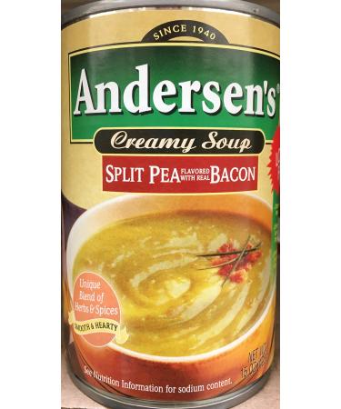 Andersen's Split Pea With Bacon Soup 15oz. can (Pack of 4)