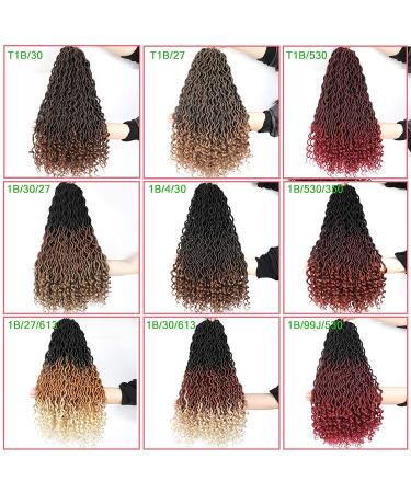 Karida 6 Packs 24 Curly Faux Locs Crochet Hair - Deep Wave Synthetic Braids (OM1B3027#) - Buy Online on GoSupps.com