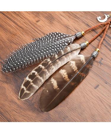Awaytr Bohemian Feather Hair Band - Hippie Festival Accessories | 3-in-1 Tormented Feather Headdress for Women - Buy Online on GoSupps.com