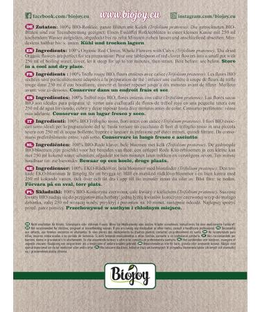  Biojoy Biojoy Organic Red Clover Herbal Tea (100g) Whole Flowers with Calyx (Trifolium pratense) - Buy Online on GoSupps.com