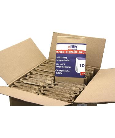 UlithClean 10L Organic Compost Bags - Waterproof Paper Waste Bags (200 Pack) for Eco-Friendly Disposal - Buy Online on GoSupps.com