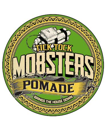 Mobsters Pomade for Men Strong Hold Water Based Deluxe Matt Finish Hair Wax Pro Salon Use Large 125g Tin Special Edition (Tick Tock)