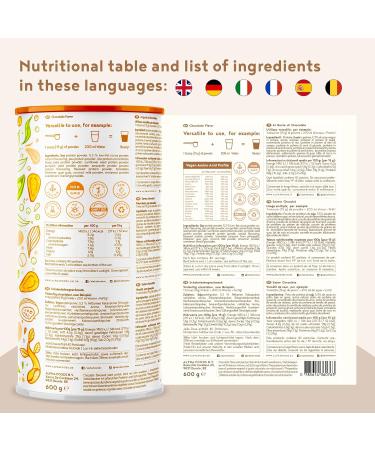 Alpha Foods Vegan Protein Powder - Chocolate Flavour - High Protein Low Calorie Plant Based Shake with Amino Acids - 40 Servings (600g) - Buy Online on GoSupps.com