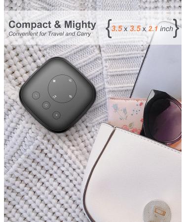 White Noise Machine for Adults & Kids - 24 Soothing Sounds for Sleep Therapy - Nursery & Office Sound Soother - Black - Buy Online on GoSupps.com